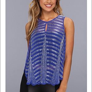 COPY - Parker Luna Beaded Top in Cobalt Blue